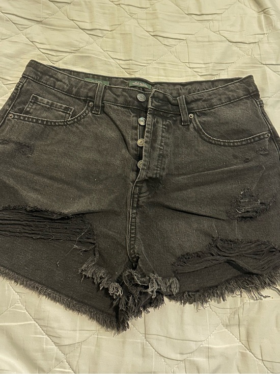 wild fable Pants - wild fable Black Distressed High-Rise Jean Shorts